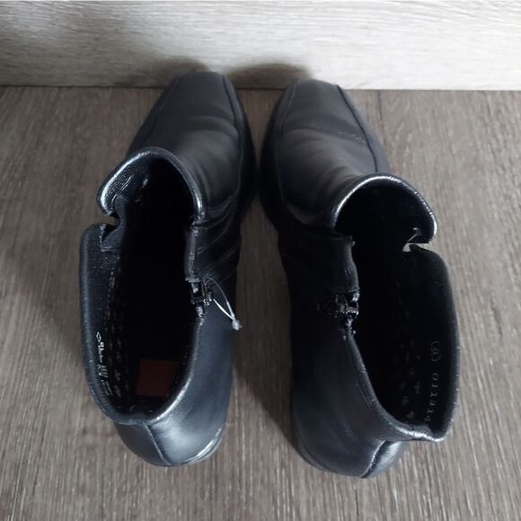 Rieker Black Heeled Ankle Boots 8 - Picture 6 of 10